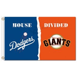 Benutzerdefinierte billige MLB Los Angeles Dodgers 3'x5 Polyester Flaggen Dodgers gegen Riesen