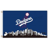 Benutzerdefinierte billig mlb los angeles dodgers 3'x5 polyester fahnen skyline der stadt