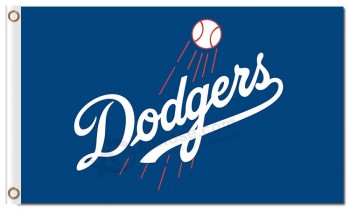 사용자 정의 싸구려 mlb 로스 앤젤레스 다저스 3'x5 폴리 에스테르 플래그 로고