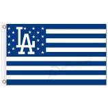 Benutzerdefinierte billig mlb los angeles dodgers 3'x5 'polyester fahnen sterne streifen