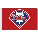Kundenspezifische billige philadelphia phillies 3'x5 Polyesterflaggen