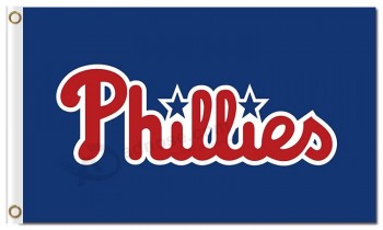 Kundenspezifisches billiges mlb Philadelphia Phillies 3'x5 'Polyester kennzeichnet Buchstaben