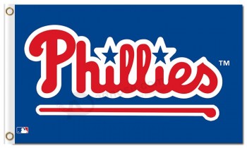 定制廉价mlb philadelphia phillies 3'x5'涤纶旗信