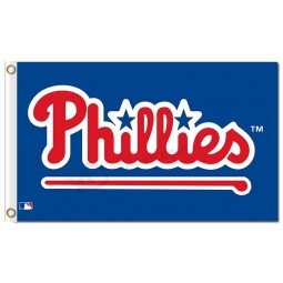 Kundenspezifisches billiges mlb Philadelphia Phillies 3'x5 'Polyester kennzeichnet Buchstaben