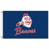 Benutzerdefinierte billige MLB Atlanta Braves 3'x5 'Polyester Flaggen Logo