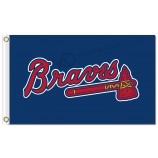 Benutzerdefinierte billig mlb atlanta braves 3'x5 'polyester flag buchstaben