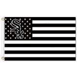 Großhandelsgewohnheit billig mlb Chicago weiße sox 3'x5 Polyesterflaggen spielt Streifen die Hauptrolle
