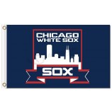 Großhandelsgewohnheit billig mlb chicago weiße sox 3'x5 Polyesterflaggen