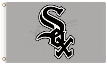 Wholesale custom cheap MLB Chicago White Sox 3'X5' polyester flags gray