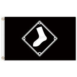 Atacado personalizado barato mlb chicago branco sox 3'x5 'bandeiras de poliéster