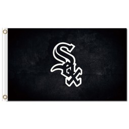 Venda por atacado alta personalizado-Final mlb chicago branco sox 3'x5 'poliéster bandeiras logotipo