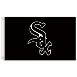 Großhandel benutzerdefinierte hoch-Ende mlb chicago weiß sox 3'x5 'polyester fahnen logo
