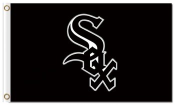 Großhandel benutzerdefinierte hoch-Ende mlb chicago weiß sox 3'x5 'polyester fahnen logo