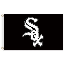 Großhandel benutzerdefinierte hoch-Ende mlb chicago weiß sox 3'x5 'polyester fahnen logo