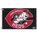 Großhandel benutzerdefinierte hoch-Ende mlb Cincinnati rot 3'x5 'Polyester Flags Logo