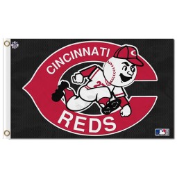 Großhandel benutzerdefinierte hoch-Ende mlb Cincinnati rot 3'x5 'Polyester Flags Logo
