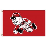 Großhandel benutzerdefinierte hoch-Ende mlb Cincinnati rot 3'x5 'Polyesterflaggen