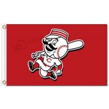 Großhandel benutzerdefinierte hoch-Ende mlb Cincinnati rot 3'x5 'Polyesterflaggen