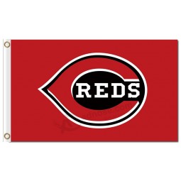 Großhandel benutzerdefinierte hoch-Ende mlb Cincinnati rot 3'x5 'Polyester Fahnen rot