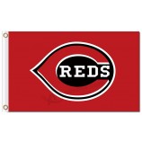 Wholesale custom high-end MLB Cincinnati Reds 3'x5' polyester flags reds