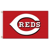 Wholesale custom high-end MLB Cincinnati Reds 3'x5' polyester flags reds