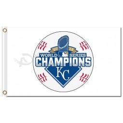 Großhandel benutzerdefinierte hoch-End mlb kansas city royals 3'x5 'polyester fahne weltmeisterschaft