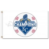 Wholesale custom high-end MLB Kansas city Royals 3'x5' polyester flags world series champions