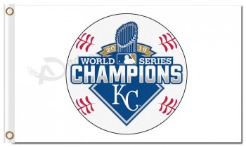 Wholesale custom high-end MLB Kansas city Royals 3'x5' polyester flags world series champions