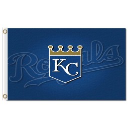 Großhandel benutzerdefinierte hoch-Ende mlb Kansas City Royals 3'x5 'Polyester Flaggen Logo