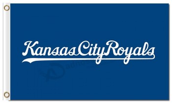 批发定制高-结束mlb堪萨斯城皇家3'x5'涤纶旗信