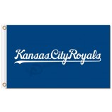 Wholesale custom high-end MLB Kansas city Royals 3'x5' polyester flags letters