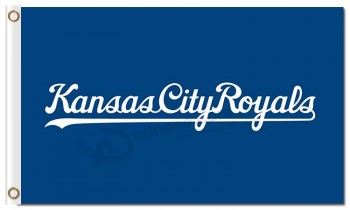 Wholesale custom high-end MLB Kansas city Royals 3'x5' polyester flags letters