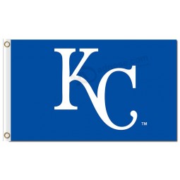 Großhandel benutzerdefinierte hoch-Ende mlb Kansas City Royals 3'x5 'Polyester Flaggen kc