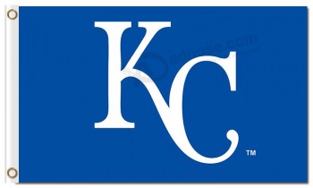 Großhandel benutzerdefinierte hoch-Ende mlb Kansas City Royals 3'x5 'Polyester Flaggen kc