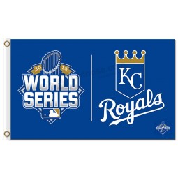 Großhandel benutzerdefinierte hoch-Ende mlb Kansas City Royals 3'x5 'Polyester Fahnen 2015 World Series