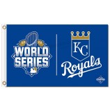 Wholesale custom high-end MLB Kansas city Royals 3'x5' polyester flags 2015 world series