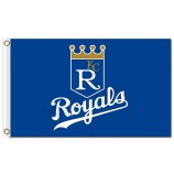 Wholesale custom high-end MLB Kansas city Royals 3'x5' polyester flags logo