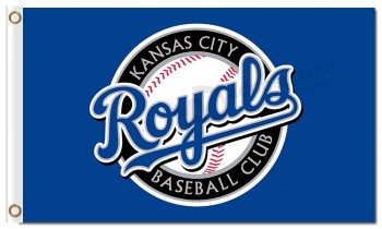 Groothandel op maat hoog-Einde mlb Kansas City royals 3'x5 'polyester vlaggen