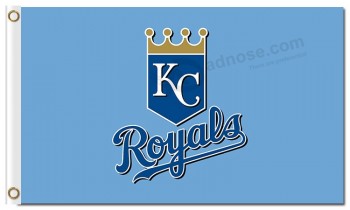 Großhandel benutzerdefinierte hoch-Ende mlb Kansas City Royals 3'x5 'Polyester Flaggen Logo