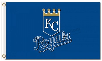 Al por mayor personalizado alto-End mlb kansas city royals 3'x5 'logo de banderas de poliéster