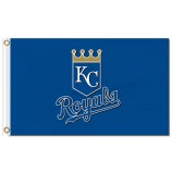 Wholesale custom high-end MLB Kansas city Royals 3'x5' polyester flags logo