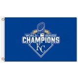 Großhandel benutzerdefinierte hoch-End-MLB Kansas City Royals 3'x5 'Polyester Fahnen 2015 Champions