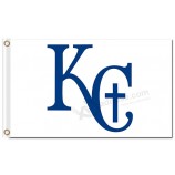 Großhandel benutzerdefinierte hoch-Ende mlb Kansas City Royals 3'x5 'Polyester Flaggen kc