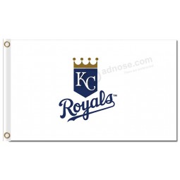 Großhandel benutzerdefinierte hoch-Ende mlb Kansas City Royals 3'x5 'Polyester Flaggen weiß