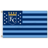 Großhandel benutzerdefinierte hoch-Ende mlb Kansas City Royals 3'x5 'Polyester Fahnen Sterne Streifen