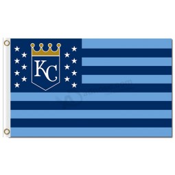 Großhandel benutzerdefinierte hoch-Ende mlb Kansas City Royals 3'x5 'Polyester Fahnen Sterne Streifen