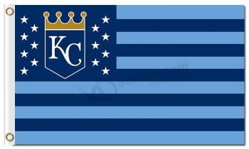 Wholesale custom high-end MLB Kansas city Royals 3'x5' polyester flags stars stripes