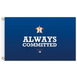 Großhandel benutzerdefinierte hoch-Ende MLB Houston Astros 3'x5 'Polyester Flaggen immer verpflichtet
