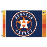 Großhandel benutzerdefinierte hoch-Ende MLB Houston Astros 3'x5 'Polyester Flaggen Logo in einer Runde