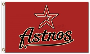 批发定制高-结束mlb休斯顿太空人3'x5'聚酯旗星和太空人